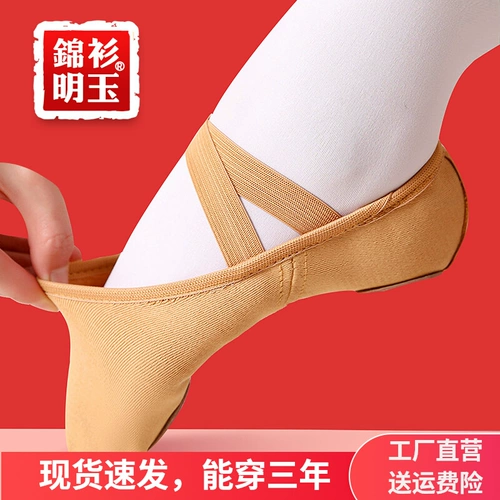 Танцевальная обувь мягкая -сборочные девушки и детские балетные занятия для взрослой йога кошка мужская танцевальная девушка Специальная китайская танцевальная новая модель