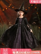 Halloween trẻ em trang phục dài tay phù thủy kinh dị ma cà rồng cô gái công chúa váy cosplay cô gái trang phục