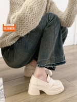 泉缘清 Универсальная японская обувь для кожаной обуви в английском стиле на платформе, в британском стиле, французский стиль