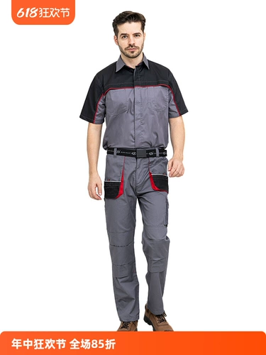 Летняя рубашка для работы, износостойкий лонгслив, короткий рукав