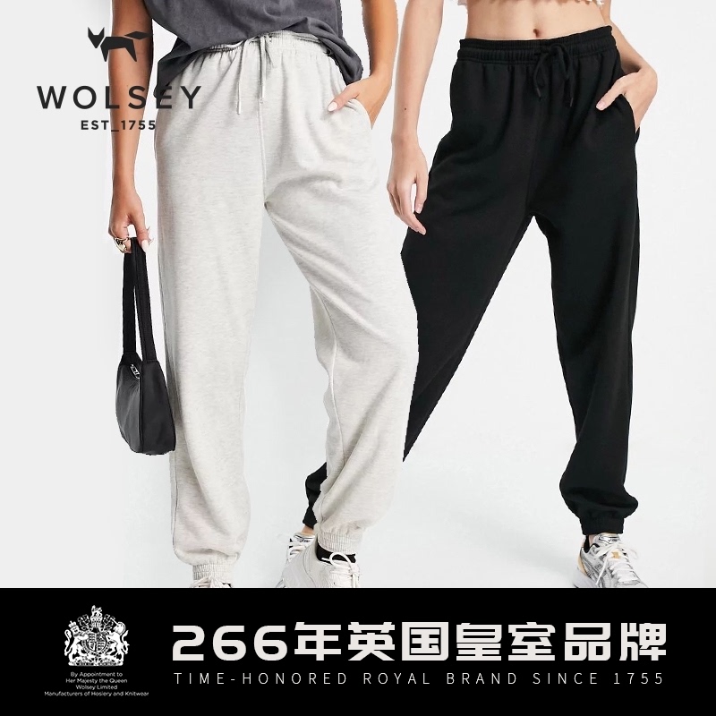 二百年英国皇室品牌，男女同款：Wolsey 秋冬新款加厚加绒时尚运动裤