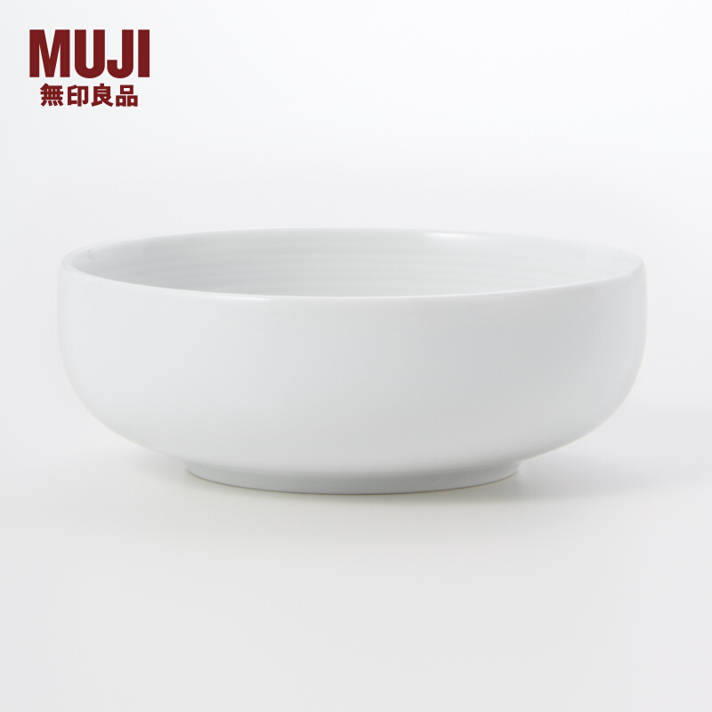 MUJI White Porcelain Shallow Bowl Small