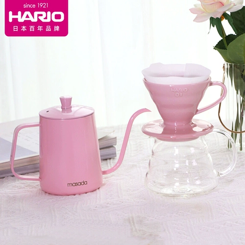 Hario & Masada Sakura Dist Coffee Set V60 Фильтрующая чашка фильтровая бумага Поделиться кофейной горшок