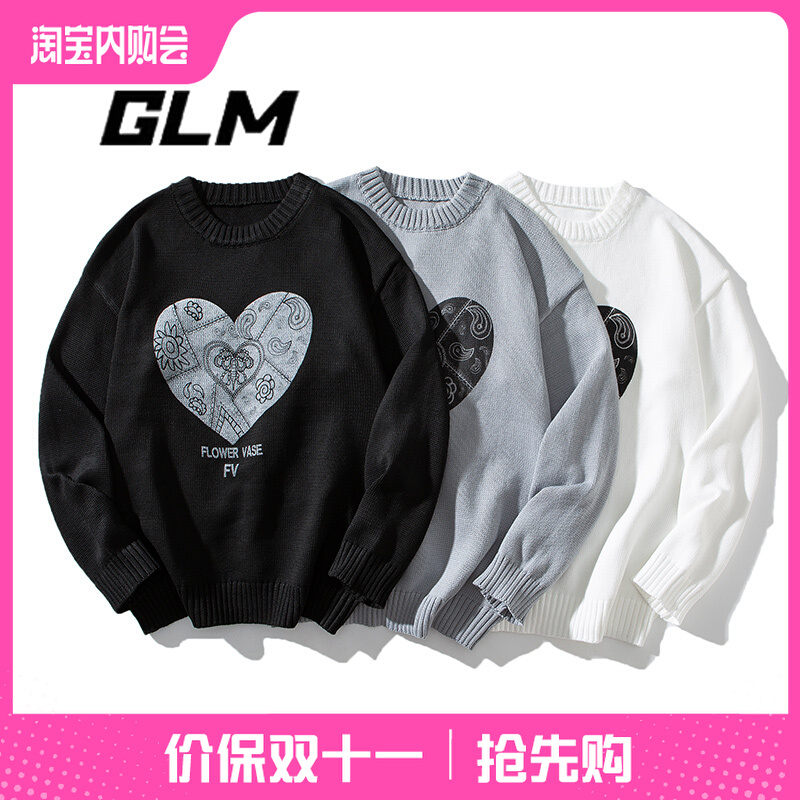 森马 GLM 情侣款圆领美式印花休闲毛衣*2件 淘宝优惠券折后￥49.8包邮 多色可选