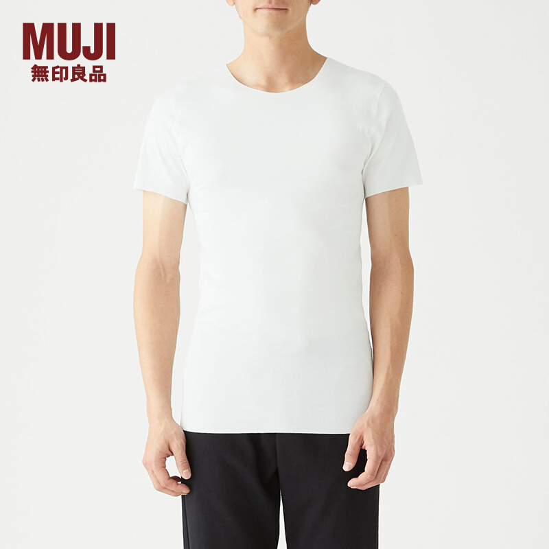 Muji MUJI men's overall seamless head round neck short-sleeved T-shirt