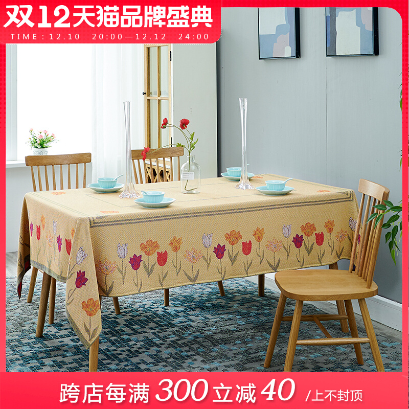 Swedish Ekelund cotton tablecloth American pastoral tablecloth placemat coffee table table flag fabric set