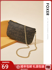 Сумка 金狐狸链条小包包2022新款时尚大气轻便老花单肩斜挎中年妈妈包