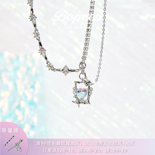 Original Design of Cangmao Yanjiu Sweet Cool Wind Heart Sparkling Necklace