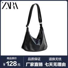 Zara Soft Leather Crossbody Bag for Women 2024 New Class Commuting Large Body Bag Leisure Crossbody Bag Large Capacity Tote Bag