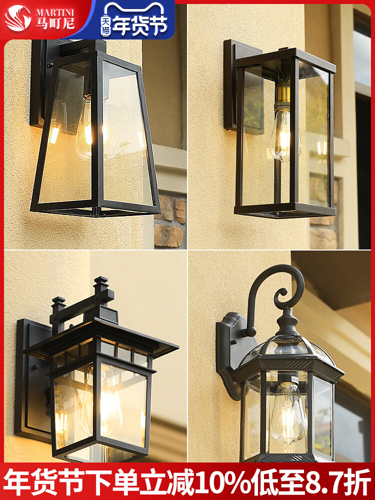 Đèn Tường Ngoài Trời Chống Nước Biệt Thự Ngoài Trời Hành Lang Đèn Sân Vườn Tường Ngoài Sân Vườn Lối Đi Cổng Ban Công Đơn Giản Đèn Sân Thượng đèn treo tường ngoài trời năng lượng mặt trời apollo đèn led treo tường năng lượng mặt trời