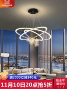 Ánh sáng đèn phòng khách sang trọng Đèn chùm Bắc Âu đơn giản hiện đại nhà ăn đèn phòng ngủ đầy sao đèn phòng ngủ 2022 mới đèn thả tròn đèn thả trần trang trí