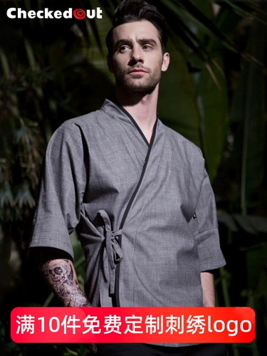 Японский кимоно в середине рукава рабочую одежду мужской суши-ресторан японский магазин продовольствия.