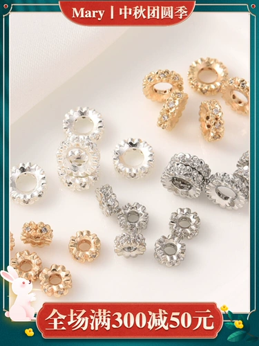 Платиновый браслет ручной работы, колесо, 14 карат, микроинкрустация, в цветочек, четырехлистный клевер