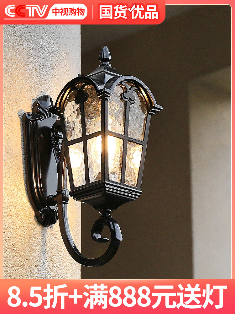 Đèn Tường Năng Lượng Mặt Trời Mỹ Ngoài Trời Hành Lang Lối Đi Đèn Chống Nước Biệt Thự Sân Vườn Ngoài Trời Sân Ban Công Châu Âu Đèn Tường đèn treo tường năng lượng mặt trời đèn treo tường năng lượng mặt trời