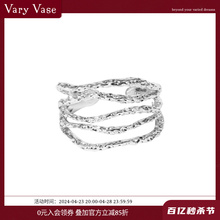 Vary Vase 纯银线条戒指