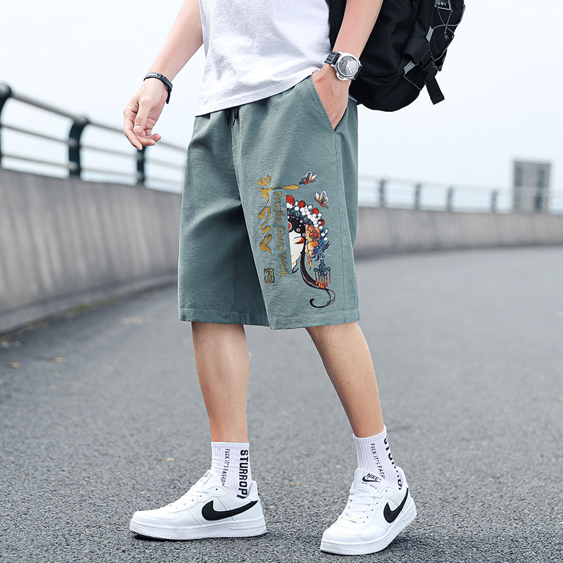 Summer 5 points shorts, male, China-Chic high school student, 6 points