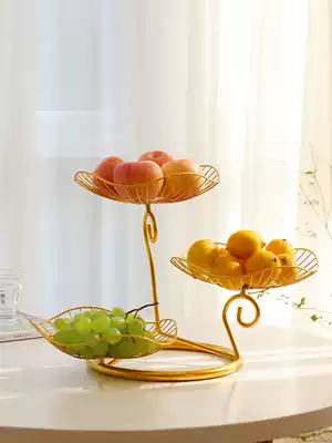 Creative light luxury Net red fruit plate modern household multi-layer fruit basket Nordic style living room coffee table snacks storage plate