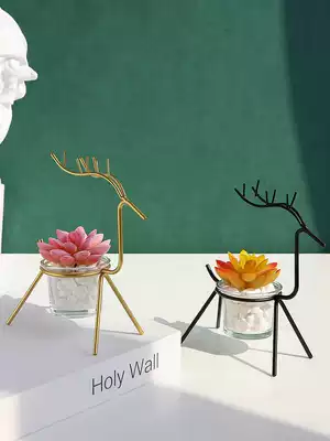 Living room bedroom interior desktop decoration fleshy green plant simulation plant ornaments dining table small potted ornaments